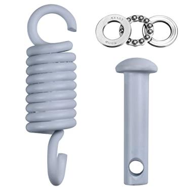 Imagem de Kit de suspensão definitivo para cadeira de rede - rede para ovos cadeira plugue de mola hardware - 226 kg rede cadeira kit de suspensão para pendurar cestas cadeiras rede e balanços de varanda branco