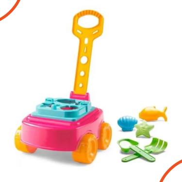 Jogo Praia Kit 10 Peças com Carrinho de Feira Infantil em Promoção