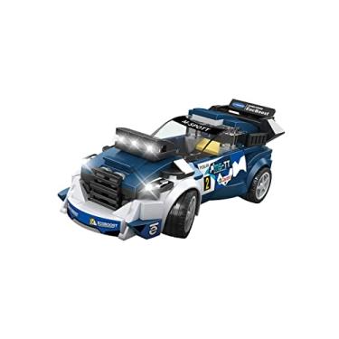 Imagem de Zippy Toys Carrinho p/Montar Super Car Rally Azul e Branco - Brinquedo Para Construir com 200 Peças; Atividade Educativa Estimula Habilidades; Para Adultos e Crianças +6 Anos; Adequado p/Uso Infanti