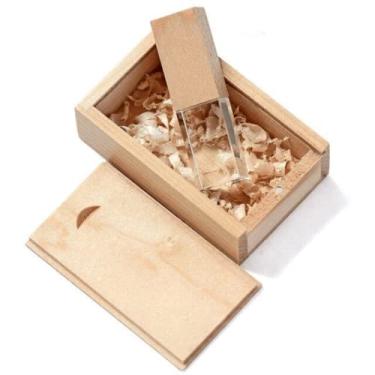 Imagem de JASTER Pendrive de Vidro Personalizado 8 gb Usb 2.0 Cor Maple Wood Gravamos Logomarca, Nomes e Data Comemorativa