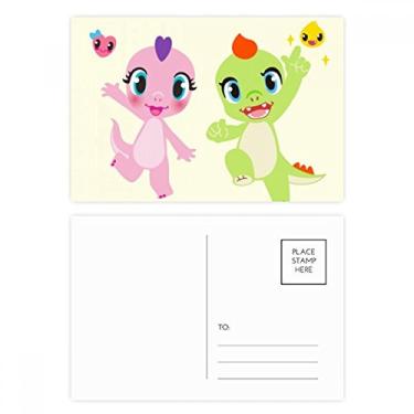 Imagem de Conjunto de cartões postal Dinosaur Kingdom Love You, cartão de felicitações por correio de aniversário