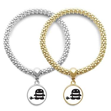 Imagem de DIYthinker Bracelete Tail Happy Fear para amante do Dia das Bruxas, pingente de joia para presente de casal