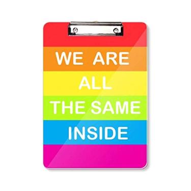 Imagem de Arco-íris Gay LGBT Transgênero LGBT prancheta pasta de escrita placa de apoio A4
