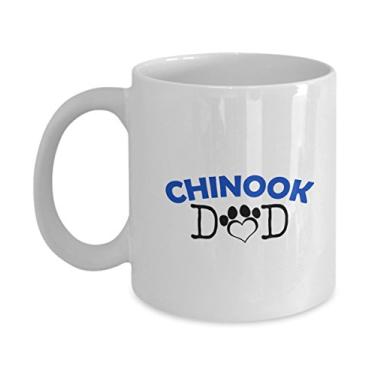 Imagem de Caneca divertida chinook para casal – Chinook Dad – Chinook Mom – Presentes para amantes de chinook – Ideia exclusiva de presentes de cerâmica (papai)