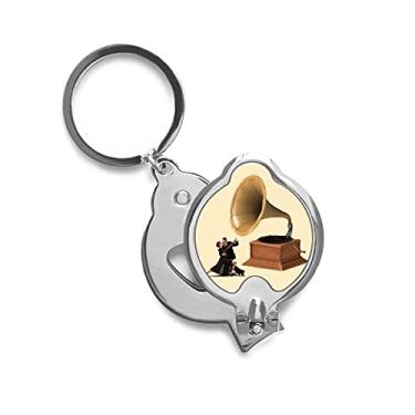 Imagem de Cortador de unhas de dedo Gramofone Dance Cortador de unhas de aço inoxidável