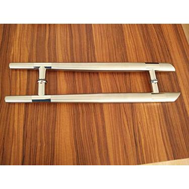 Imagem de Diâmetro 38 * 600 mm espaçamento do furo 400 mm Diâmetro variável Aço inoxidável escovado puxador da porta, H