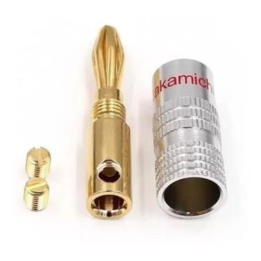 Imagem de Plug Banana Banhado à Ouro Nakamichi - Unidade