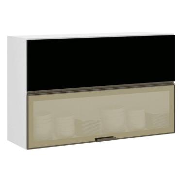 Imagem de Armário Basculante 120cm 2 Portas E C/Vidro Reflecta Bronze