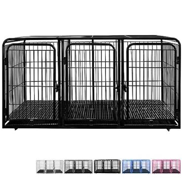 Imagem de Canil Gaiola Triplo Superior Cães Cachorro Pet Shop Tosa Cor:Preto