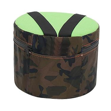 Imagem de Banqueta de Jardim, Cadeira de Pesca Ao Ar Livre, Leve com Assento de Trabalho de Jardim com Alça, Banquinho de Jardim Pequeno, para Fazenda de Pesca, 18 cm de espuma, Tamanho real