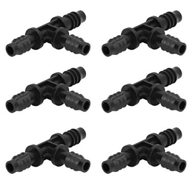 Imagem de Conector farpado para irrigação por gotejamento, 40 peças, tubo de 8/12 mm para peças de mangueira de jardim e gramado