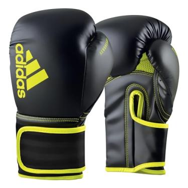 Imagem de adidas Boxing Gloves - Hybrid 80 - for Boxing, Kickboxing, MMA, Bag, Training & Fitness - Boxing Gloves for Men & Women - Weight (8 oz, Black/Yellow)