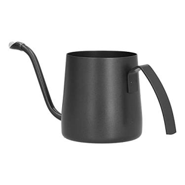Imagem de Chaleira de café, bico longo e estreito de aço inoxidável, bule de café com pescoço de ganso despeje sobre cafeteira, bule de chá à mão sem gotejamento para casa, sobremesa, café, escritório (350 ml)