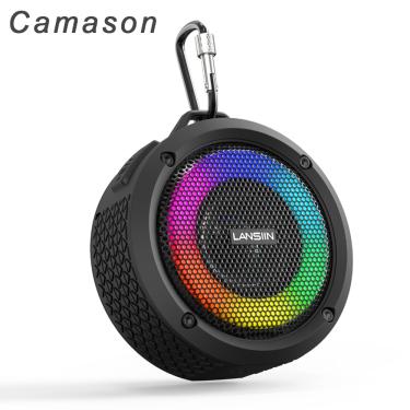 Imagem de Camason-Alto-falante Bluetooth sem fio com microfone  Subwoofer portátil ao ar livre  Boombox