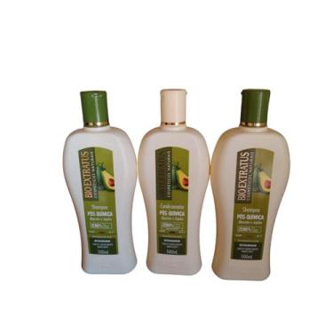 Imagem de Kit 2 Shampoo 1 Condicionador Tratamento Restaurador Pós Quimica  500