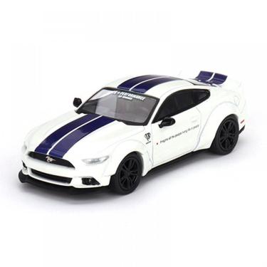 Imagem de Miniatura Mini Gt Ford Mustang Gt Lb-Works 1/64 Branco/Azul