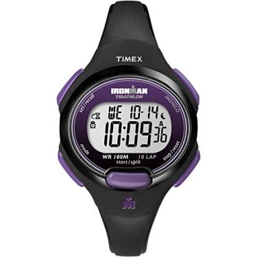 Imagem de Timex Relógio feminino Ironman Essential de 34 mm, Preto/roxo, Relógio de quartzo, cronógrafo, digital