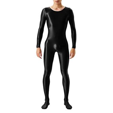 Imagem de Bodystocking masculino lingerie sexy malha bodysuit anexado meias collants babydoll roupa interior Roupa de dormir desatado Camisola Bata Trajes Urso de para sem alta C46-Preto Medium