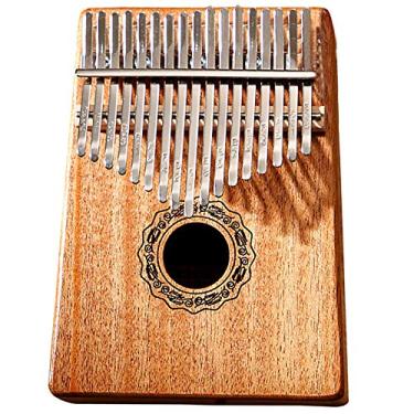 Imagem de Piano de polegar de bolso Kalimba 17 teclas tom C, instrumento de dedo teclado de percussão de dedo com piano de martelo de afinação, (18 cm x 13 cm) Taohuamu