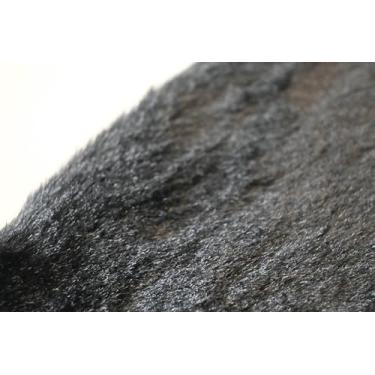 Imagem de Tapete Pele De Coelho Antiderrapante Redondo Melody 140cm - Jolitex - Preto