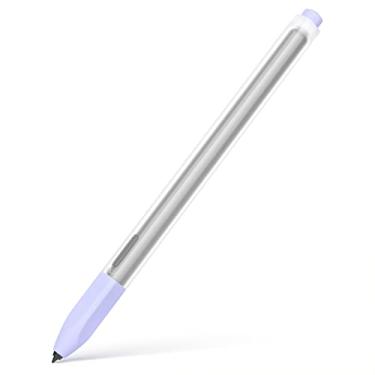 Imagem de Joosko Compatível com Samsung Galaxy Tab S7 FE/S7/S7 Plus/S8/S8 Plus/S8 Ultra Pencil Case S Pencil, Capa de Silicone Translúcido Antiderrapante. (Lavanda)