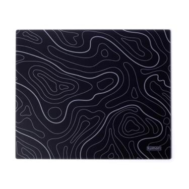 Imagem de KUMORI Deskmat Mouse Pad Glasspad Superfície Ultra Glide Vidro Temperado Parte Inferior Antiderrapante Resistente à Água