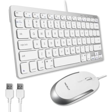 Imagem de Macally Combo de teclado e mouse com fio USB para Mac e PC teclado e mouse compat veis com Apple f cil de usar teclado e mouse pequenos e compactos para MacBook Pro/Air, iMac, Mac Mini/Pro