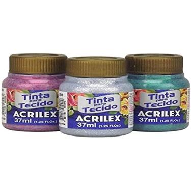 Imagem de Tinta Para Tecido Com Gliter, Acrilex, Cristal, 37 ml