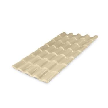 Imagem de Kit com 20 Telhas Pvc Colonial 88x262cm Lux Telhas Marfim