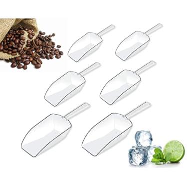 Imagem de DS. DISTINCTIVE STYLE Conjunto de 6 colheres de plástico transparente com 3 tamanhos diferentes colheres de doces transparentes