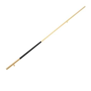 Imagem de Puxadores pretos cinza dourados claros para armários e gavetas Puxadores longos serrilhados em T para maçaneta de porta de móveis, ouro preto, 608 mm