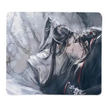 Imagem de The Untamed Mo Dao Zu Shi Danmei romance programa de TV antiderrapante mousepad para jogos computador mouse pad desktop laptop mouse pad com borda costurada 18 x 22 cm
