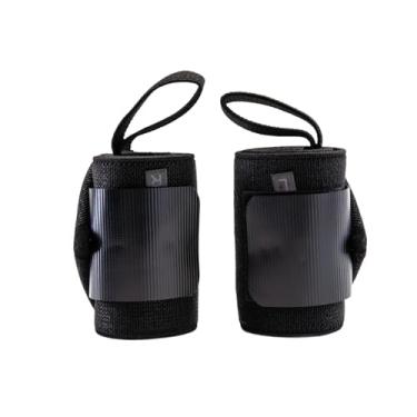 Imagem de oshhni 2x Fitness Wrist Straps Suporte de pulso Respirável Pulseira de compressão, para exercícios Ginásio Basquete Homens Mulheres Powerlifting, Preto