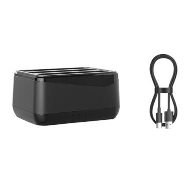 Imagem de Hub de carregamento rápido com 3 compartimentos de alimentação, suporte de armazenamento de cartões micro SD para Insta360 X4
