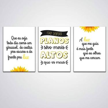 Imagem de Kit De Quadros Os Teus Planos São Mais Altos Que Os Meus