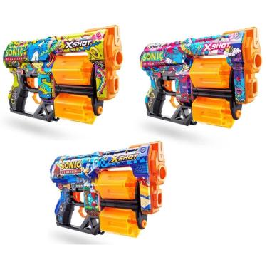 Imagem de Lança Dardos X-Shot Dread Skin do Sonic Brinquedo Com 12 Dardos - Candide
