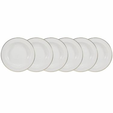 Imagem de Conjunto de Pratos Fundos 06 Peças Itamaraty Ouro Schmidt