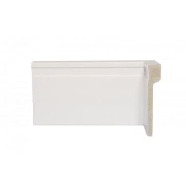 Imagem de Kit com 20 Barras Rodapé de Poliestireno 12cm X 20mm sobre por Frisado Casa Grassi 7,2m Branco