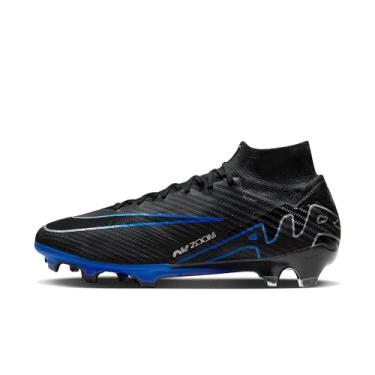 Imagem de Nike Zoom Superfly 9 Elite Fg High masculino, Preto cromado Hyper Royal, 37