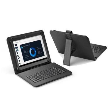Imagem de Case preta Capa com Teclado para Tablet de 9 e 10.5 Polegadas Tipo C p