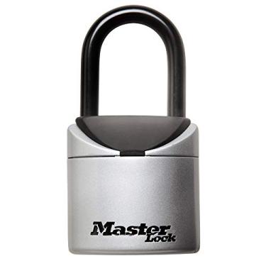 Imagem de Master Lock Cofre com cofre para chave portátil de sua própria combinação, 6 cm de largura, 5406D, preto, cinza