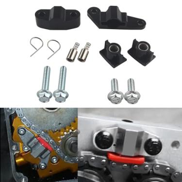 Imagem de FINMOKAL Kit de tensor de corrente de came hidráulico preto conjunto tensor externo interno compatível com Harley Twin Cam Road King Glide Electra Glide Street Glide 2007-2017