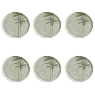 Imagem de Conjunto de Pratos Rasos 06 Peças Bio Tropicália Porto Brasil