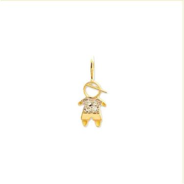 Imagem de Pingente Menino Criança Em Ouro 18k Com Zircônias - Primus LB Joias, B