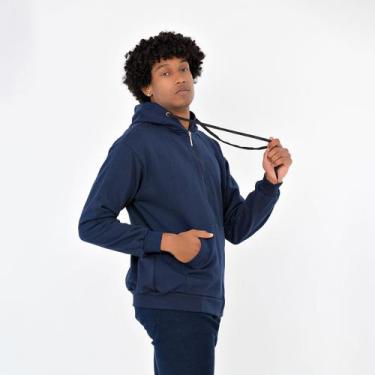 Imagem de Blusa Moletom Grosso C/ Touca e de Zipper C/ 40% De Desconto - Estilo 