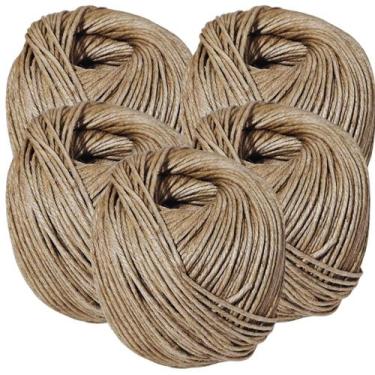 Imagem de KIT C/5 Fio Barbante Rami 4mm 500g Aprox. 130 Mts Artesanato