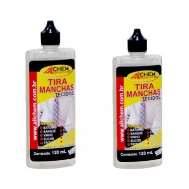 Imagem de Kit 2 Tirar Manchas Tecidos Allchem 120ml Premium