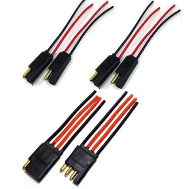 Imagem de Conector 4 Vias Com fio de 4mm e 2 Plugs 2 Vias c Fio 1,5mm - PERMAK