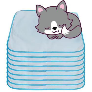 Imagem de 9 Caminhas para Cães e Gatos Dobrável 200 Lavagens 70x50 Branco com Bo