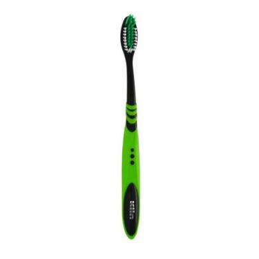 Imagem de Escova Dental Cerdas Longo Alcance Limpador De Língua Klin, Preto